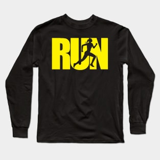 RUN yellow Long Sleeve T-Shirt